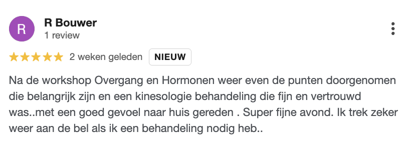 review-overgang Review Centrum voor Kinesiologie